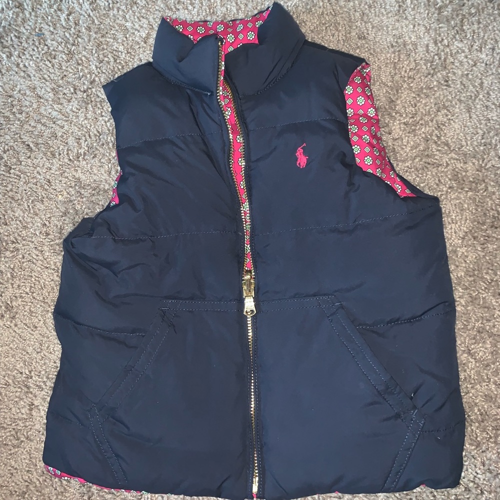 Toddlers girls reversible Ralph Lauren Puffy Vest